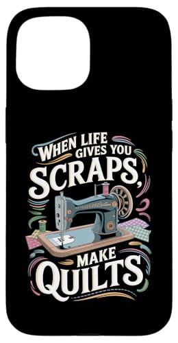 Happy Quilting Motivational Quilting Quote Quilting Hülle für iPhone 15 von Quilting Fun Playful Sewing Quilting Quotes
