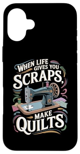 Happy Quilting Motivational Quilting Quote Quilting Hülle für iPhone 16 Plus von Quilting Fun Playful Sewing Quilting Quotes