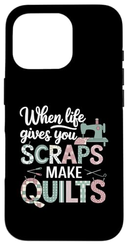 Happy Quilting Motivational Quilting Quote Quilting Hülle für iPhone 16 Pro von Quilting Fun Playful Sewing Quilting Quotes