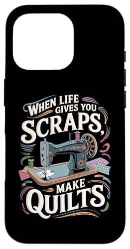 Happy Quilting Motivational Quilting Quote Quilting Hülle für iPhone 16 Pro von Quilting Fun Playful Sewing Quilting Quotes