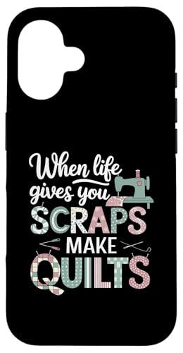 Happy Quilting Motivational Quilting Quote Quilting Hülle für iPhone 16 von Quilting Fun Playful Sewing Quilting Quotes