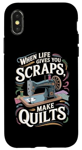 Happy Quilting Motivational Quilting Quote Quilting Hülle für iPhone X/XS von Quilting Fun Playful Sewing Quilting Quotes