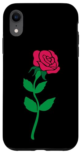 Ein Stiel von Rosen Blume Einfach Clipart Hülle für iPhone XR Ein Stiel von Rosen Blume Einfach Clipart Hülle für iPhone XR von Quinn Cafe