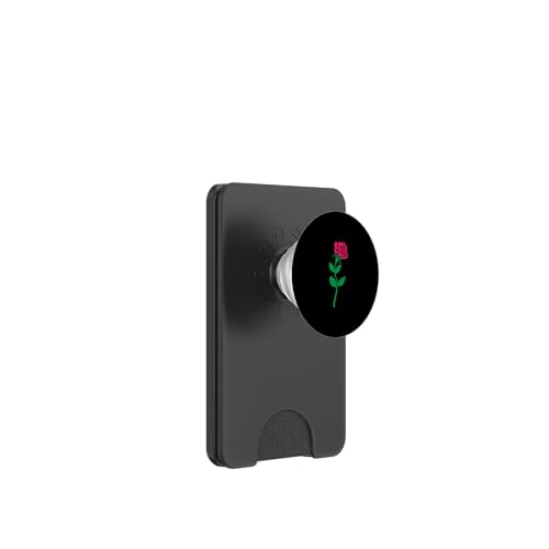 Ein Stiel von Rosen Blume Einfach Clipart PopSockets PopWallet für MagSafe Ein Stiel von Rosen Blume Einfach Clipart PopSockets PopWallet für MagSafe von Quinn Cafe