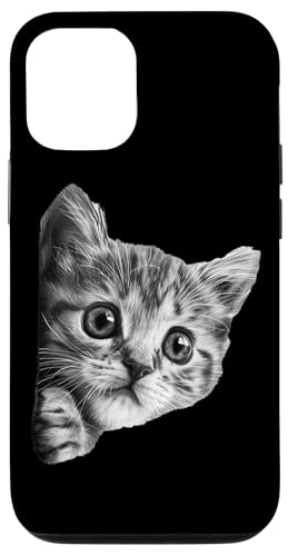 Peeking Grey Cat Hülle für iPhone 12/12 Pro Peeking Grey Cat Hülle für iPhone 12/12 Pro von Quinn Cafe