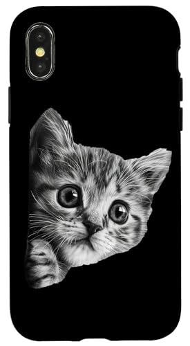 Peeking Grey Cat Hülle für iPhone X/XS Peeking Grey Cat Hülle für iPhone X/XS von Quinn Cafe