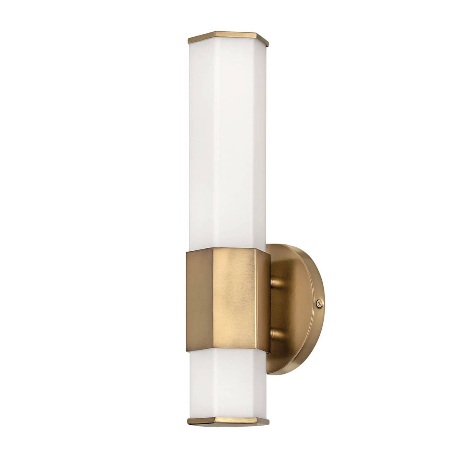 LED-Bad-Wandleuchte Facet Single, 3000 K, messing LED-Bad-Wandleuchte Facet Single, 3000 K, messing von Quintiesse