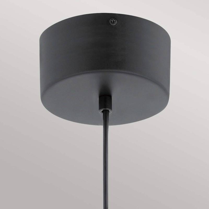 LED-Hängeleuchte Moonlit, schwarz, Alu, Ø 20 cm, Kugel von Quintiesse