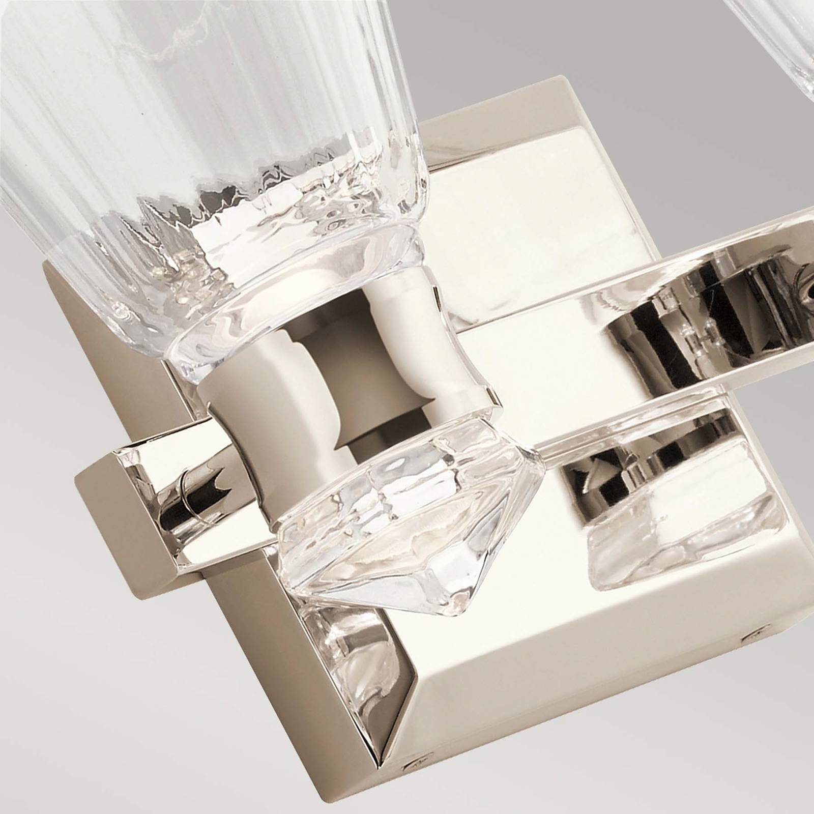 LED-Wandleuchte Kayva, IP44, 2-flammig, nickel poliert LED-Wandleuchte Kayva, IP44, 2-flammig, nickel poliert von Quintiesse