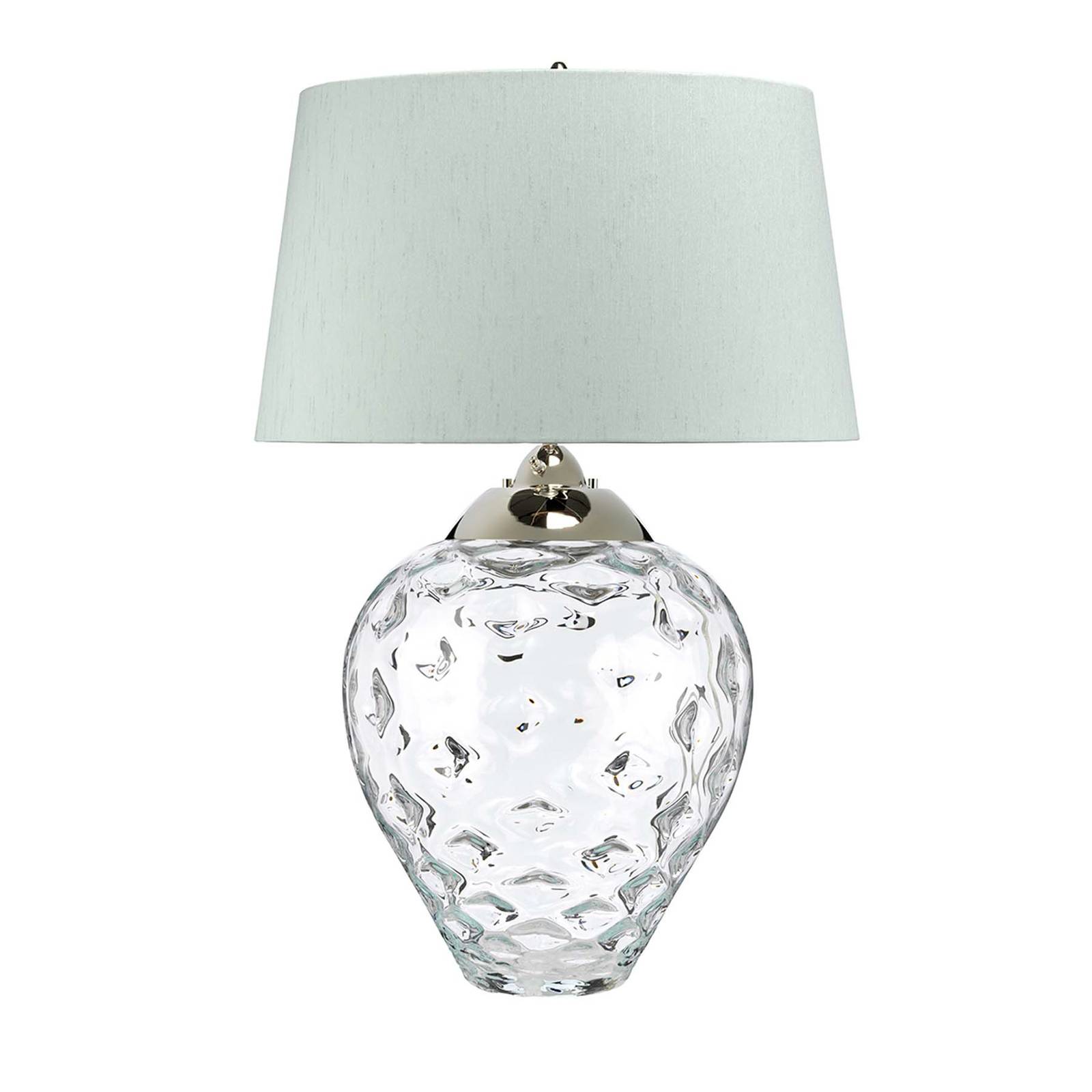 Tischlampe Samara, Ø 51 cm, klar, Stoff, Glas, 2-flammig Tischlampe Samara, Ø 51 cm, klar, Stoff, Glas, 2-flammig von Quintiesse