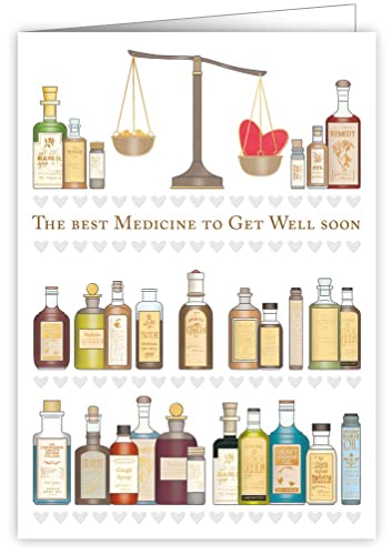 Card Get Well Soon Medizinflaschen von Quire Collections