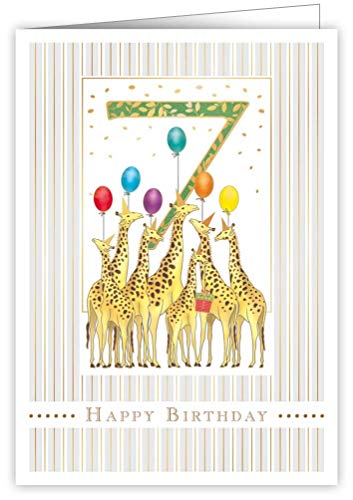 Geburtstagskarte "Happy Birthday", Alter 7 von Quire Collections