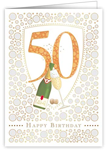Geburtstagskarte "Happy Birthday" 50 von Quire Collections