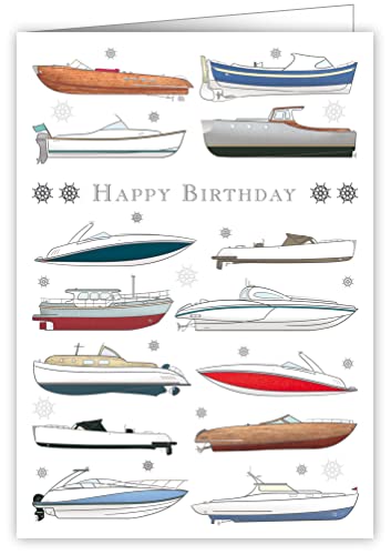 Karte Happy Birthday Boats von Quire Collections