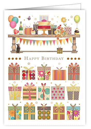 Quire Collections Kartentisch mit Geschenken und Kuchen von Quire Collections