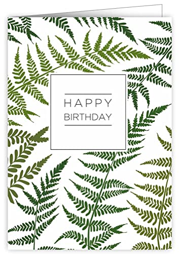 Quire Botanic Bliss Karte Happy Birthday Farns von Quire Collections