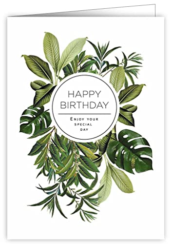 Quire Botanic Bliss Karte "Happy Birthday To You Leaves" von Quire Collections