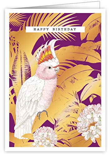 Quire Brilliant & Wild Karte Happy Birthday mit Vögeln Blumen Pflanzen von Quire Collections