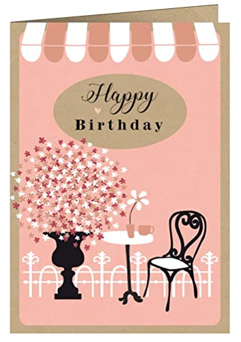 Quire Charm Card Happy Birthday Paris Bistro Kupfer von Quire Collections