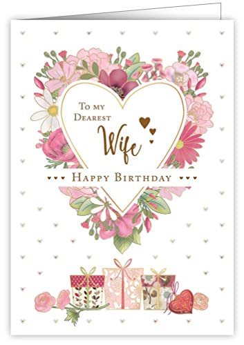 Quire Collections Geburtstagskarte Happy Birthday Wife von Quire Collections