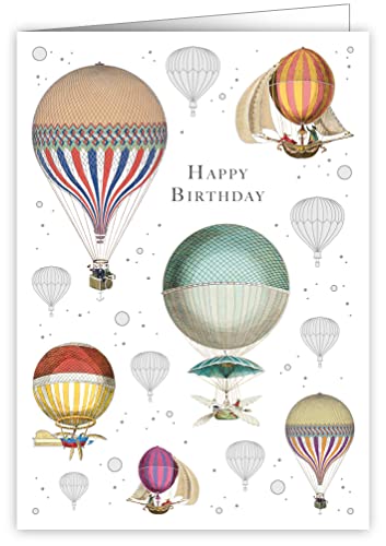 Quire Collections Karte Happy Birthday Heißluftballons, 115 x 163 mm von Quire Collections