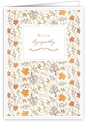 Quire Ivory White Card Sympathy Leaves von Quire Collections