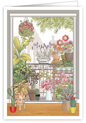 Quire Mac Classic Card Balkon mit Blumen von Quire Collections