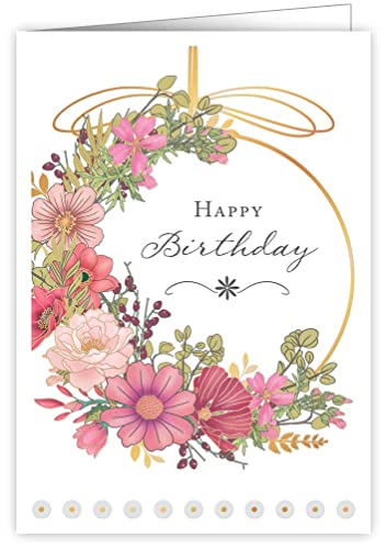 Quire Mac Klassische Happy Birthday Blumenkranz von Quire Collections