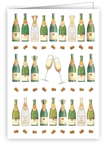 Quire Mini Card Champagnerflaschen von Quire Collections