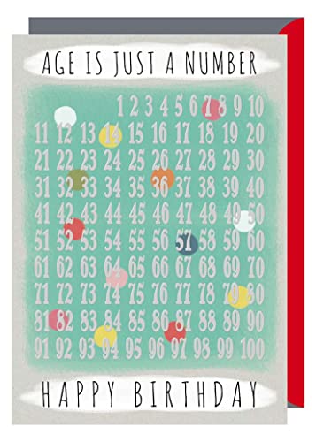 Quire Rough Elegance Karte "Happy Birthday Age Is A Number" von Quire Collections