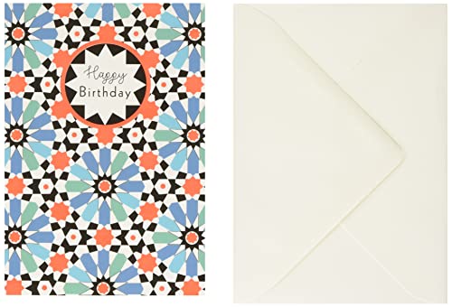 Quire Touch of Neon Karte Happy Birthday Fliesenmuster von Quire Collections