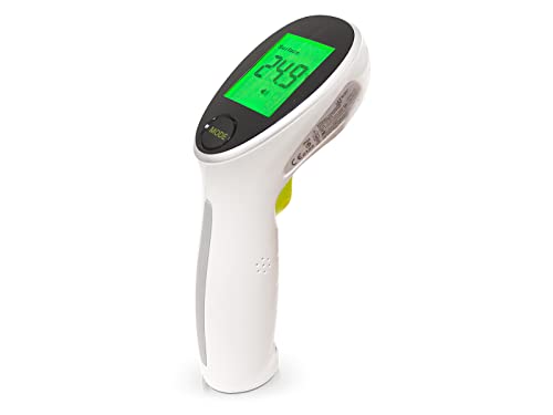 QUIRUMED Berührungsloses Infrarot-Thermometer, Thermometer für Erwachsene, für Babys, Kinder, automatische Abschaltung, Speicherfunktion, visueller und akustischer Alarm, sofort ablesbare Temperatur QUIRUMED Berührungsloses Infrarot-Thermometer, Thermometer für Erwachsene, für Babys, Kinder, automatische Abschaltung, Speicherfunktion, visueller und akustischer Alarm, sofort ablesbare Temperatur von Quirumed