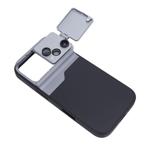 Qukaim 3-in-1 Handy-Kameraobjektiv mit Hülle, Aluminium TPU optisches Glas Makro Teleobjektiv Fischaugenobjektiv für 16 Pro Smartphone Accories, kompakt und leicht Qukaim 3-in-1 Handy-Kameraobjektiv mit Hülle, Aluminium TPU optisches Glas Makro Teleobjektiv Fischaugenobjektiv für 16 Pro Smartphone Accories, kompakt und leicht von Qukaim