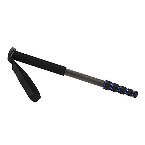 Qukaim C-222 Tragbares Teleskop-Einbeinstativ aus Kohlefaser, leichtes Stativ für DSLR-Kamera, 154,9 cm maximale Höhe, 1,2 kg, kompaktes Design von Qukaim