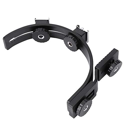 Qukaim C-förmige Dual-Blitzschuh-Halterung für DV-Kamera, Camcorder, DSLR, inklusive Blitzschuhhalterung, leicht, kompaktes Design Qukaim C-förmige Dual-Blitzschuh-Halterung für DV-Kamera, Camcorder, DSLR, inklusive Blitzschuhhalterung, leicht, kompaktes Design von Qukaim