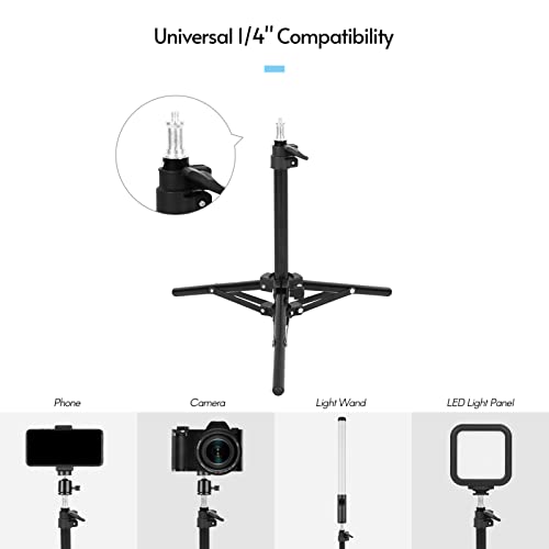 Qukaim Einstellbares Video-Lichtstativ, 2 Abschnitte 50 cm, 1,5 kg Nutzlast, universelle 1/4-Zoll-Schnittstelle für Video-LED-Licht, Handyhalterung, Kamera, Lichtständer Qukaim Einstellbares Video-Lichtstativ, 2 Abschnitte 50 cm, 1,5 kg Nutzlast, universelle 1/4-Zoll-Schnittstelle für Video-LED-Licht, Handyhalterung, Kamera, Lichtständer von Qukaim