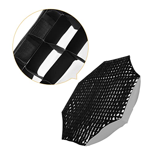 Qukaim Foto-Softbox-Gitter, achteckig, 140 cm, schwarzer Kammgitter, Softbox-Reflektor für Portraitprodukte, Fotoakkories, 140 cm Qukaim Foto-Softbox-Gitter, achteckig, 140 cm, schwarzer Kammgitter, Softbox-Reflektor für Portraitprodukte, Fotoakkories, 140 cm von Qukaim