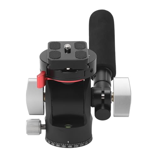 Qukaim Kamerafluid Stativkopf mit Schnellwechselplatte, Belastung bis zu 2 kg, Schwenk-Neigekopf für DSLR-Kamera, ideal für Video und Fotografie, kompaktes Design Qukaim Kamerafluid Stativkopf mit Schnellwechselplatte, Belastung bis zu 2 kg, Schwenk-Neigekopf für DSLR-Kamera, ideal für Video und Fotografie, kompaktes Design von Qukaim
