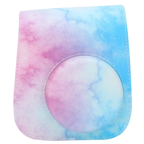 Qukaim Kameraschutztasche aus PU-Leder für Sofortbildkamera Mini 11, einzelner Schultergurt, Vintage-Design, Blau Rosa, kompakt und leicht Qukaim Kameraschutztasche aus PU-Leder für Sofortbildkamera Mini 11, einzelner Schultergurt, Vintage-Design, Blau Rosa, kompakt und leicht von Qukaim