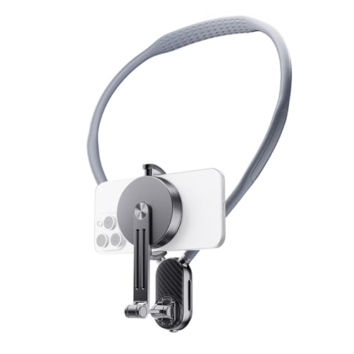 Qukaim Magnetische Handyhalterung Halshalter, Schnellspanner-Hals-Halterung für 15/14/13/12, Brusthalterung, kompatibel mit leichtem Design von Qukaim