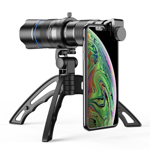 Qukaim Metall HD 20-40X Zoom Teleobjektiv, Einrohr-Monokular mit doppelter Einstellung, Mini-Stativ, universell für die meisten Smartphones Qukaim Metall HD 20-40X Zoom Teleobjektiv, Einrohr-Monokular mit doppelter Einstellung, Mini-Stativ, universell für die meisten Smartphones von Qukaim