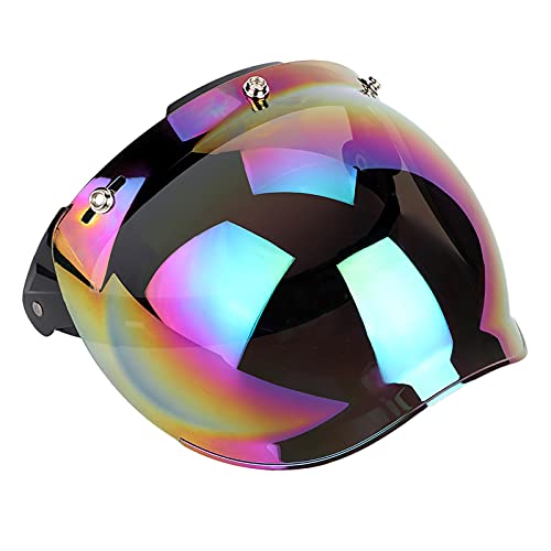 Qukaim Motorrad-Helm-BT-Headset, 1 Paar Freisprech-Kopfhörer-Lautsprecher, kompatibel mit Motorradhelmen, inklusive winddichtem Visierobjektiv, farbigem Schild von Qukaim