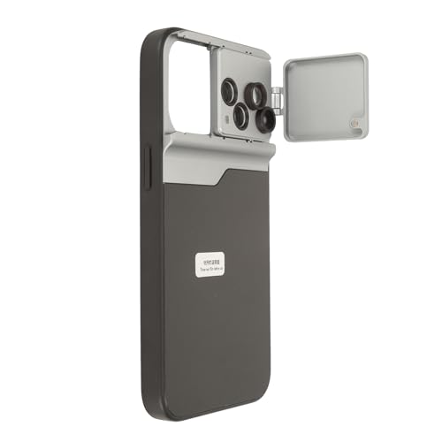 Qukaim Phone Camera Lens Kit 4 in 1, 10X Makro Lens, 50X Macro Lens, Fish Eye Lens, 5X Teleobjektiv für 15 Pro, inklusive Handyhülle, kompaktes Design von Qukaim