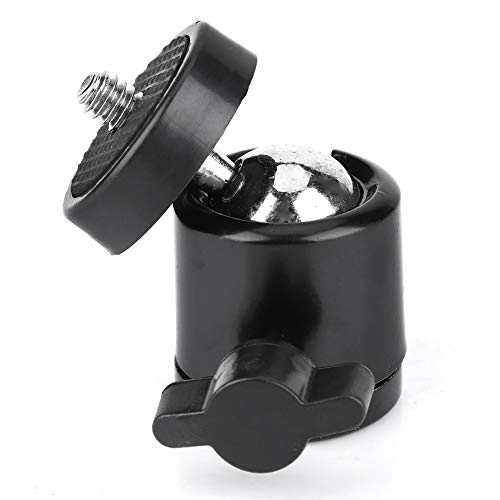 Qukaim Q29 Aluminium Legierung Mini Kugelkopf für Digitalkamera Stativ Kleine Kamera Kugelkopf Leichtes Stativ Accory, 1/4 Zoll Schraube, 360° Drehung von Qukaim