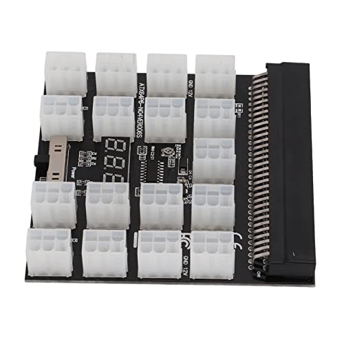 Qukaim Server Breakout Board Breakout Board Netzteiladapter, 17 Anschlüsse, 6-polige LED-Spannungsanzeige, geeignet für Vinyl-Schallplattengewichtsstabilisator und Plattenspieler-Klemme von Qukaim