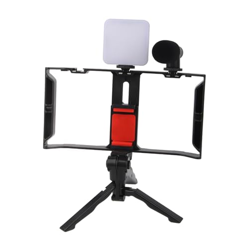 Qukaim Smartphone Video Mikrofon Kit Vlogging Kit mit Kamerakäfig Fülllicht Stativ Fernbedienung für Smartphones und Kameras TL 49T Qukaim Smartphone Video Mikrofon Kit Vlogging Kit mit Kamerakäfig Fülllicht Stativ Fernbedienung für Smartphones und Kameras TL 49T von Qukaim
