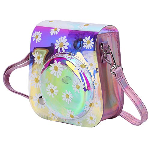 Qukaim Sofortbildkamera-Schutztasche aus PU-Leder, durchscheinendes Gänseblümchen-Design mit Schultergurt für Mini11, Vintage-Sofortbildkamera-Schutzhülle Qukaim Sofortbildkamera-Schutztasche aus PU-Leder, durchscheinendes Gänseblümchen-Design mit Schultergurt für Mini11, Vintage-Sofortbildkamera-Schutzhülle von Qukaim