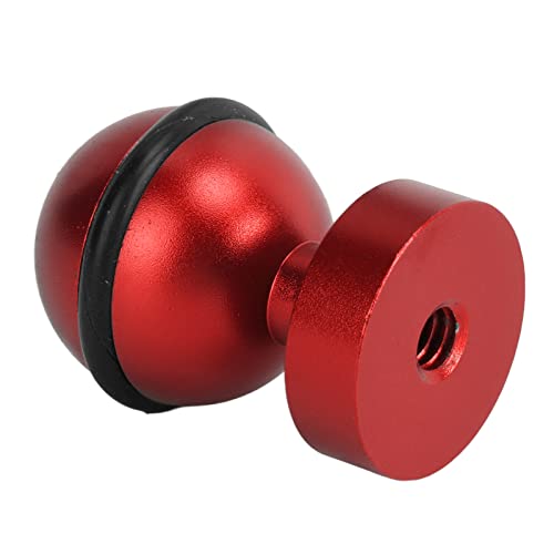 Qukaim Tauchlicht Kugelkopf, Aluminiumlegierung Hartbeschichtung Eloxieren, Leichte Tauch-Taschenlampe Kugelkopf, Unterwasserkamera Accories, Rot von Qukaim