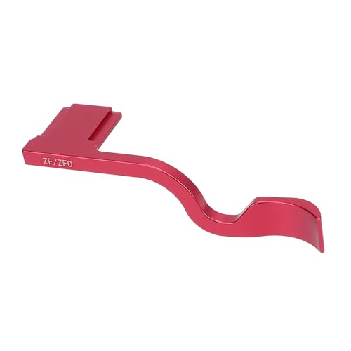 Qukaim Thumb Up Grip Handstütze, Aluminiumlegierung, Blitzschuh, staubdichte Abdeckung für ZF ZFC-Kamera, rot, Metallkamera-Daumengriff von Qukaim