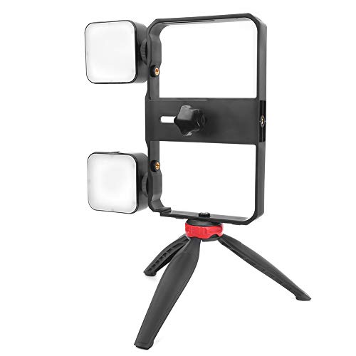 Qukaim YELANGU Vlog Live Phone Fotografie Unterstützung Dual Light Video Shooting Stabilisator Set, Handy Fotografie Käfig und Fülllicht Set, Fotografie Accory Qukaim YELANGU Vlog Live Phone Fotografie Unterstützung Dual Light Video Shooting Stabilisator Set, Handy Fotografie Käfig und Fülllicht Set, Fotografie Accory von Qukaim